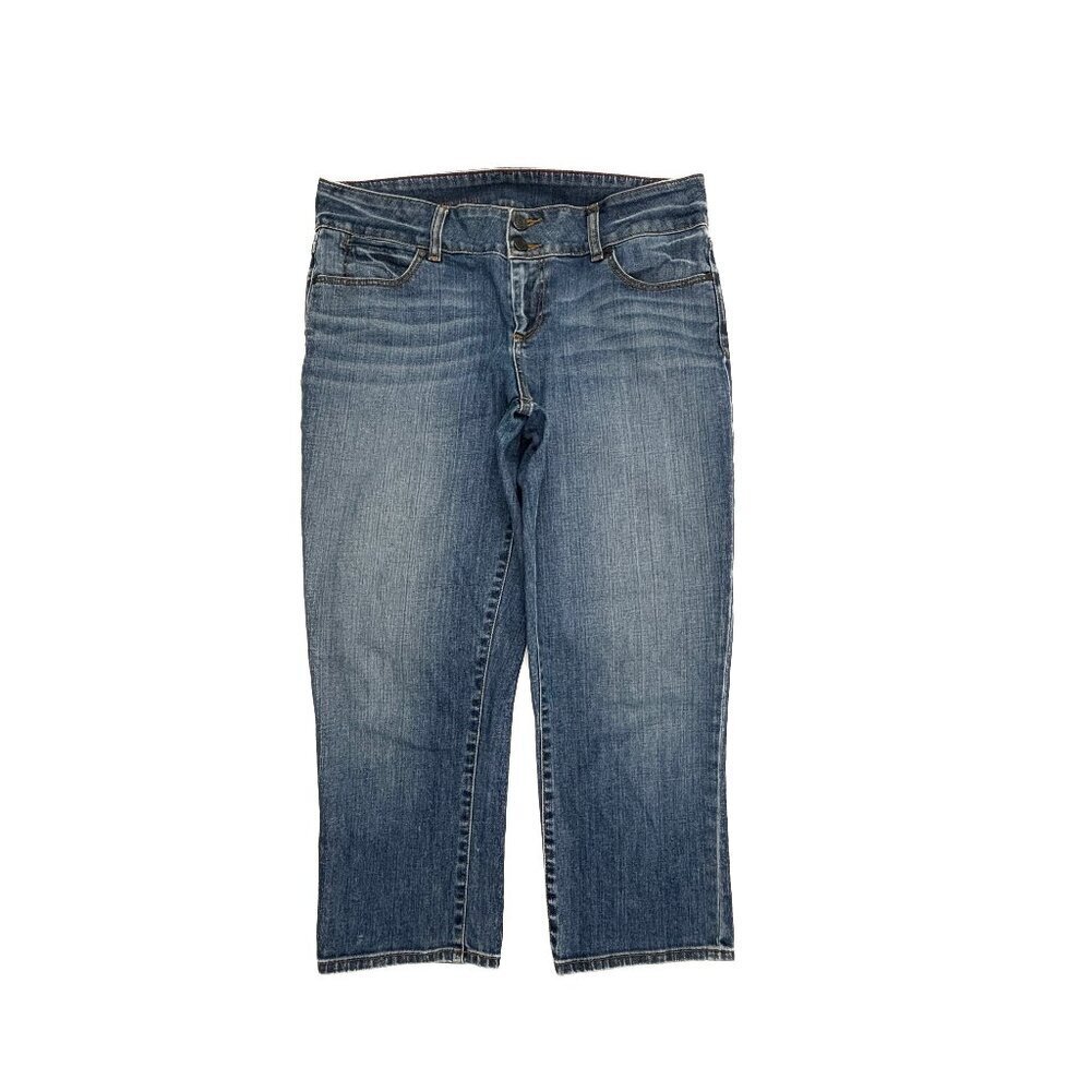 Talbots Crop Women's size 12 Medium Wash Blue Denim Jeans